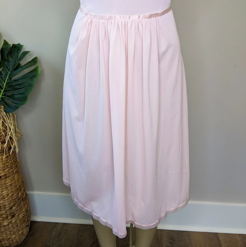 Vintage 60's Artemis Pastel Pink Bias Cut Ballerina Slip Dress - Picture 5 of 14